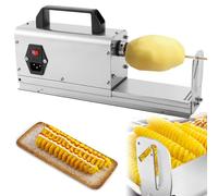 Tagliapatate elettrico semiautomatico, 3 in 1 Tornado elettrico per patate, 40 W, in acciaio inox, per uso commerciale e domestico.