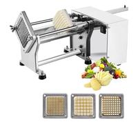 Tagliapatate Elettrico, Tagliapatate Commerciale, Con Lame Intercambiabili In 3 Misure, Lame Professionali Per Tagliare Patate, Carote E Cetrioli.