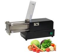 Tagliapatatine, Tagliapatate Elettrico in Acciaio Inossidabile con Lama a Settore da 8 mm, 10 mm, 12 mm, Affetta Patate Professionale per Uso Domestico e Commerciale, per Patate, Carote Cetriol black