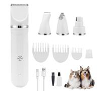 Tagliapelo per Cani - Tagliapelo 4 in 1 per Cura Animali,Accessorio Ricaricabile Regolabile per Cuccioli e Ambiente Domestico