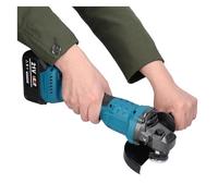 Tagliapiastrelle, 21V 125mm M14 Smerigliatrice Angolare Senza Spazzole Rettificatrice Elettrica M Macchina Da Taglio For Il Lucidatura Del Legno Ceramico(2PCS Batteries)