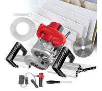 Tagliapiastrelle elettriche per smussatura a 43° per piastrelle in ceramica e porcellana, 13000 giri/min, spessore del bordo regolabile 0,1-0,3 cm, doppia maniglia per taglio di precisione