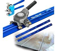 Tagliapiastrelle manuale, grande formato, con ventose integrate e coltello a spinta per piastrelle, strumento manuale a doppio binario per un taglio efficiente delle piastrelle