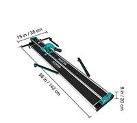 Tagliapiastrelle manuale Posizionamento di doppie guide con piedini di supporto Coltello a spinta professionale for il taglio di porcellana ceramica(47inch Double Tracks)