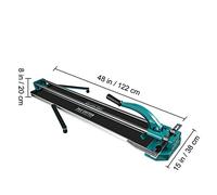 Tagliapiastrelle manuale Posizionamento di doppie guide con piedini di supporto Coltello a spinta professionale for il taglio di porcellana ceramica(40inch Double Tracks)