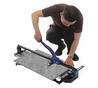 Tagliapiastrelle manuale professionale da 800 mm con laser a infrarossi, base in gomma antiscivolo e impugnatura ergonomica per 4-15 mm, parete, pavimento, piastrelle di vetro (blu)