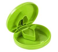 Tagliapillole da viaggio - Robusto tritatutto per compresse di piccole dimensioni con lame in acciaio inossidabile - Scatola portaoggetti facile da trasportare e aperta con fibbie per anziani, donne,