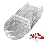 Tagliapillole - PP 8,7x4,2x2,6 Cm | Divisorio Trasparente | Custodia Dispenser Tutto In | Affettatrice Accurata Per Compresse Per La Gestione Dei Farmaci Per Gli Anziani, Viaggi Quotidiani E Assis