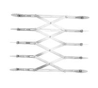 Tagliapizza con 5 Ruote, Tagliapasta Rotondo, Acciaio Inossidabile, Retrattile, Regolabile, per Torte, Pizza, Biscotti, 24,2 X 5 Cm