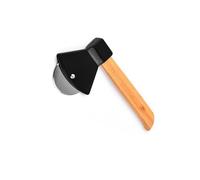 Tagliapizza con manico in bambù, piccolo utensile da cucina, coltello creativo per pizza (nero)