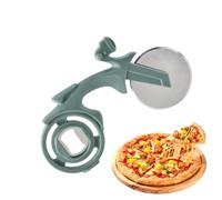 Tagliapizza in Acciaio,Con Aprirobottiglie, Gadget da Cucina per Bici,Rotella per Pizza da Cucina e Pasticceria | per Fornitura da, Pasticceria, Picnic, Campeggio, Festa