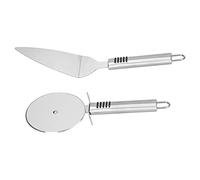 Tagliapizza Lama in acciaio inossidabile Manico ergonomico Spatola per pizza Tagliapizza circolare per utensili da in acciaio inossidabile 2 pezzi