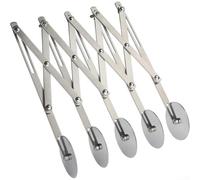 Tagliapizza multi circolare in acciaio inox con manico ergonomico per tagliare in modo efficiente dolci, biscotti, impasti e pizza (argento2)