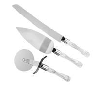Tagliapizza, set per tagliapizza, tagliapizza, tagliapizza e server, in acciaio inox, per matrimoni, compleanni, feste, casa