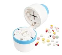 Tagliapolla piccola - Taglierina per pillole multifunzionale con contenitore, separatore per tablet regolabile per un allineamento preciso, facile taglio e schiacciamento, organizzatore di medicinali