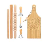 Tagliaravioli - Stampo manuale in legno per uso alimentare, 7 pezzi | Rotella tagliapasta per pasta e pasticceria, ristorante domestico, preparazione di alimenti commerciali, cucina per feste