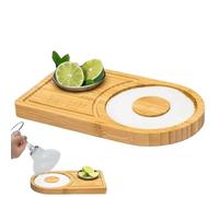 Tagliasale in legno - Tagliasale Margarita, Rimmer per gelato di bambù Ompinda | Bar Cocktail Salt Rimmer Vassoio per immer di zucchero, accessori per spezie per lime da bar per la casa Attrezzi da