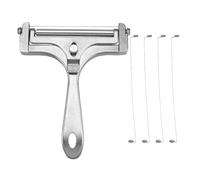 Tagliasformaggio in lega di alluminio, MYLERCT affettatrice formaggio con rullo e filo di taglio regolabile, scala precisa per tagliare burro, formaggio affettatrice con 4 fili extra