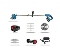 Tagliasiepi, 1800W Cordless Palmare Elettrico Rasaerba Tagliaerba Regolabile Giardino Potatura Taglio Con 2 Batteria Al Litio 8 Accessori(With 1 Battery Set)