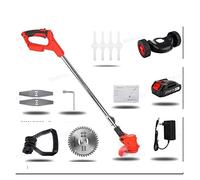 Tagliasiepi, 24V Cordless Hedge Grass Trimmer 1880W Portatile Rasaerba Elettrico Palmare Decespugliatore Batteria Falciatura Attrezzo Da Giardino(Orange LED 1B)