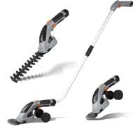 Tagliasiepi a batteria 2 in 1 a lungo raggio, palo estensibile elettrico senza fili con manico telescopico da 7,2 V agli ioni di litio