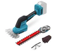 Tagliasiepi a batteria 2 in 1, compatibile con Makita 18 V, cesoie elettriche da giardino con coltello per arbusti e erba (senza batteria)