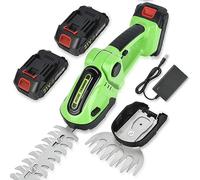 Tagliasiepi a Batteria, 2 in 1 Con Taglia Siepe Giardino a Batteria, Tagliasiepi Telescopico Elettrico da 2 Pcs 1500 mAh,Taglia Erba da Giardino Elettrico
