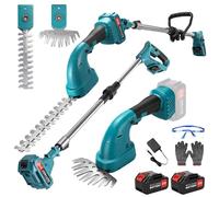 Tagliasiepi a batteria 3 in 1 con cesoia e telescopio da 135 cm, 2 batterie da 3 Ah