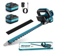 Tagliasiepi a Batteria con 2 Batterie 21V 8000mAh, Tagliasiepi Elettrico 600W Motore Brushless, Taglia Siepi da Giardino a Batteria con Lunghezza di Taglio 52cm, Taglio Diametro 15 mm