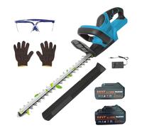 TAGLIASIEPI A BATTERIA PROFESSIONALE 500W 2.0AH LAMA 22"55CM 20MM CON 2 BATTERIE