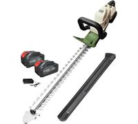 Tagliasiepi a Batteria Professionale, Lunghezza Lama 51 cm, Tosasiepi, Taglia Siepi, Giardino Arbusti Siepi, con 2 Batterie da 4.0 Ah, Bassa Rumorosità 94dB, Peso 3.24 kg