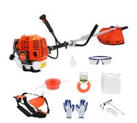 Tagliasiepi a gas, 2 tempi 52 CC Weed Wacker alimentato a gas, tagliasiepi senza fili 2 in 1 con decespugliatore da 34 cm, mangiatore di erbacce portatile, manico in plastica e tracolla inclusi