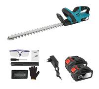 Tagliasiepi batteria 21 V, taglia siepi da giardino elettrico, tagliasiepi elettrico con batterie da 3,0 Ah, lunghezza della lama 52 cm, distanza tra lama 1,5 cm, adatto per potare cespugli e prati