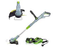 Tagliasiepi, Cutter Potatura Attrezzi da giardino20V Rasaerba elettrico Cordless Grass Trimmer Corda a rilascio automatico con 20 lame di ricambio