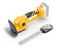 Tagliasiepi e Cesoie per Erba a Batteria 2 in 1, Forbici Elettriche 60° Regolabili Compatibile Con Dewalt 20V, Tagliabordi Con 2 Lame per Tagliare Arbusti ed Erba (Senza Batteria)