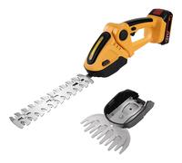 Tagliasiepi E Mini Rifinitore Cordless 21V 2 In 1 Doppia Batteria E Doppia Lama