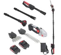 Tagliasiepi e taglierine senza fili, 21 V, mini polo siepe tosaerba, cesoia elettrica con polo di estensione, multi-angolo regolabile senza fili, arbusto tosaerba, batteria e caricatore inclusi