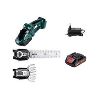 Tagliasiepi elettrico 2 in 1 Cordless Portatile ad alta potenza Rasaerba for uso domestico Potatore ricaricabile Diserbo Attrezzi da giardino per giardino, prato(Green-1 Battery)