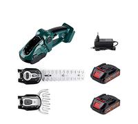 Tagliasiepi elettrico 2 in 1 Cordless Portatile ad alta potenza Rasaerba for uso domestico Potatore ricaricabile Diserbo Attrezzi da giardino per giardino, prato(Green-2 Battery)