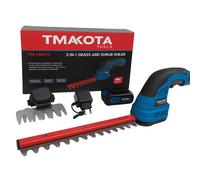 Tagliasiepi Elettrico a Batteria 2in1 Forbici Cesoia Rifinitore con 2 Batterie