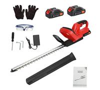 Tagliasiepi Elettrico Senza Fili 800W con Batteria Ricaricabile per Potatura e Taglio di Alberi - Rosso