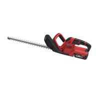 Tagliasiepi elettrico senza fili da 21 V, 4000 mAh, lama 52 cm, lunghezza di taglio 48 cm, capacità di apertura dei denti 15,5 mm, tagliasiepi da 600 W per giardino (rosso)