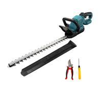 Tagliasiepi lungo 52 cm, compatibile con batterie Makita da 18 V, motore senza spazzole, leggero, elettrico 15 mm, distanza tra i denti, testa girevole a 180° (senza batteria) (rosso)