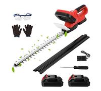 Tagliasiepi professionale senza fili 21 V con 7500 mAh, batteria e caricatore rapido, doppia lama di taglio, diametro di taglio 15 mm, lunghezza di taglio 55 cm, per il giardino il prato e la corte