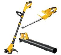 Tagliasiepi senza fili, decespugliatore di corde+soffiatore per foglie, compatibile con batteria Dewalt max 20 V (solo strumento), diserbante senza fili, tagliabordi, cespuglio e soffiatori elettrici