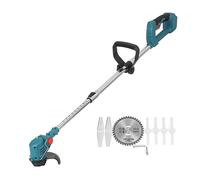 Tagliasiepi, Tagliaerba elettrico a batteria 450W Tosaerba Tagliaerba Lunghezza spazzola Tagliaerba regolabile Attrezzi da giardino(Not bilateral wheel)