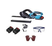 Tagliasiepi Tagliasiepi a batteria Tagliasiepi a doppia azione Sega for potatura Utensile da giardino con impugnatura rotante per giardino, prato(2Batteries)