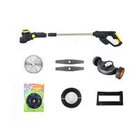 Tagliasiepi, Tosaerba elettrico a batteria Tagliaerba a motore senza spazzole Angolo di lunghezza regolabile Attrezzi da giardino for potatura telescopica Ruota a filo(Without battery set)