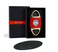 Tagliasigari Ghigliottina,SLEGE Tagliasigari ø25mm Sharp Cigar Cutter,Corpo LegaZinco,Doppie lame acciaio inossidabile,Golden rosa Taglia sigari Cubani,per Robustos e Churchill