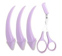 Tagliasopracciglia per le Donne | Kit Di Rifinitura Sopracciglia 4 Pezzi Antiscivolo,Set Di Strumenti Per La Cura Delle Sopracciglia Per Uomini Donne Ragazze Giovani Famiglie Adulti Nonne Madri Mogli